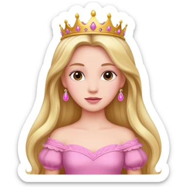 princess in pink clothes sticker