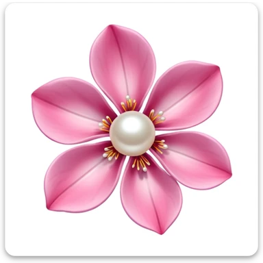sakura flower with pearl accents sticker