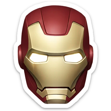 iron man showing sad emotion on his face sticker