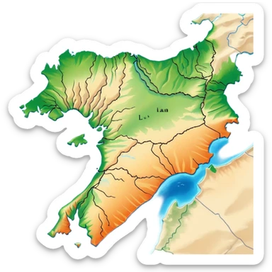 Lebanon map sticker