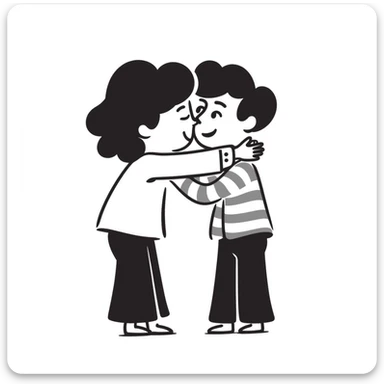 Looney Tunes-style character named George getting a hug sticker