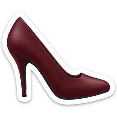 Burgundy heels sticker