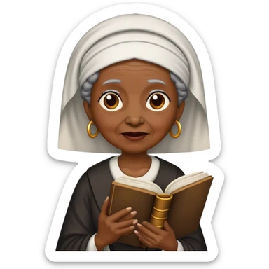 Old black woman bible sticker
