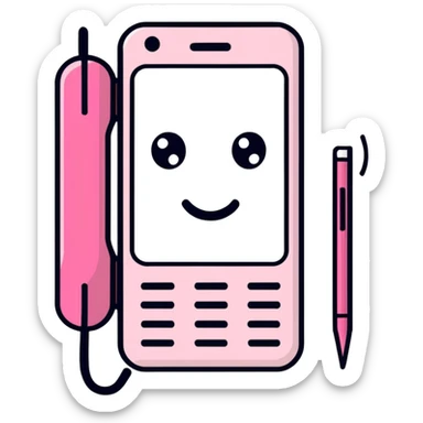 Pink caller id sticker