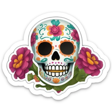 dia de los muertos sticker skull mexico sticker