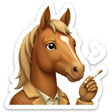 Horse smoking a Joint sticker