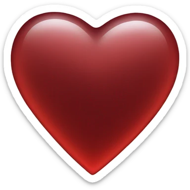 red glass heart sticker