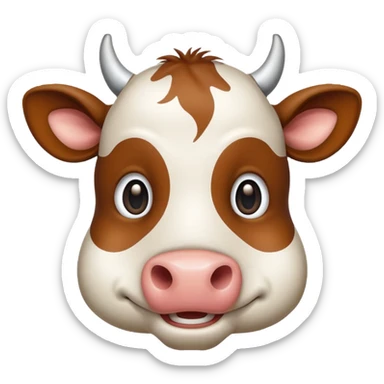 A smirking cow. 😏😏 sticker