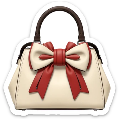 Ultra realistic Alexander Wang bag, in cottagecore aesthetic style including a detailed bow embellishments, 8k hd quailty  sticker