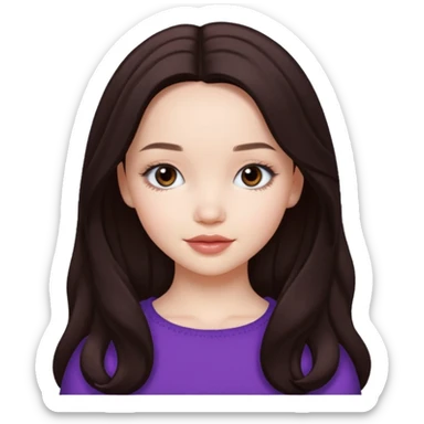 Dove Cameron with dark brown hair sticker