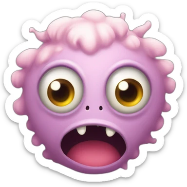 Monstre avec des yeux en  coeur sticker