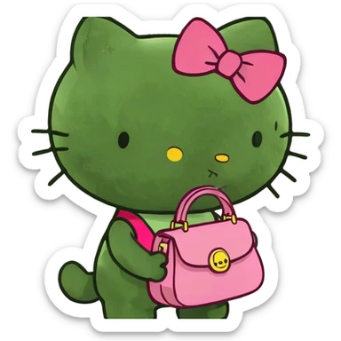 hello kitty standing up sticker
