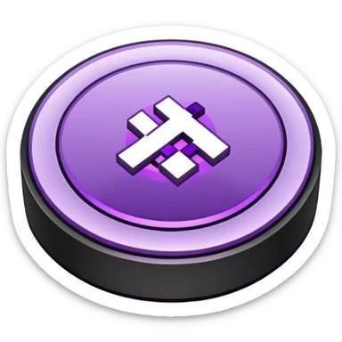 minecraft music disc with purple in the middle sticker