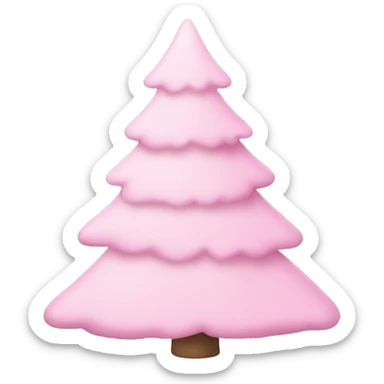 Light pink Christmas tree sticker