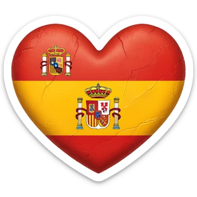 Heart whit the Spanish flag sticker