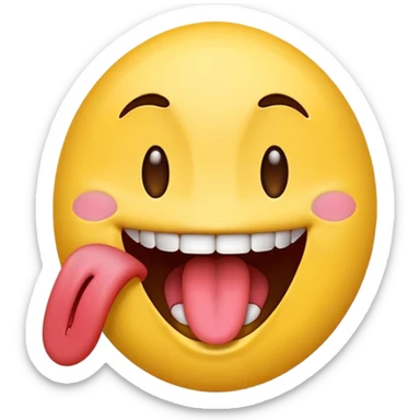 emoji with tongue out excited  sticker