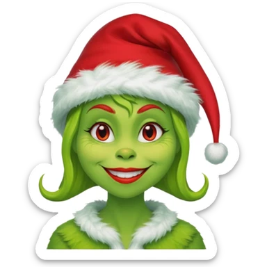 Grinch woman sticker