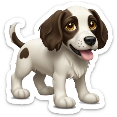 Stich and springler spaniel dog sticker