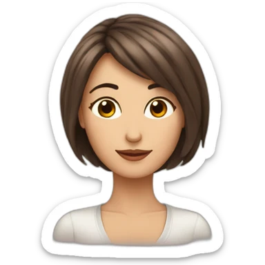 Woman pelo café enamorada test blanca sticker