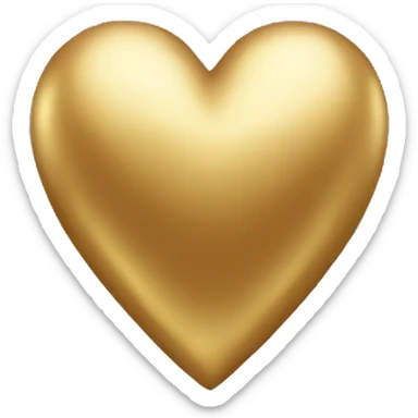 Gold heart sticker