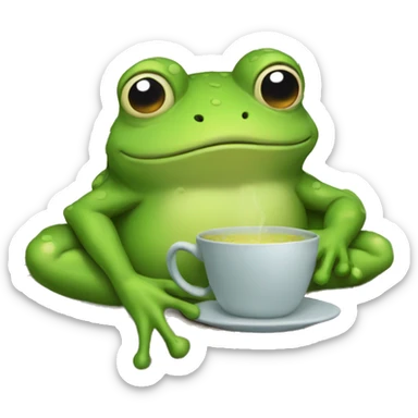 Cozy Frogs sticker
