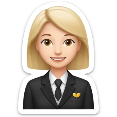 Je veux un réceptionniste d"hotel élégant sticker