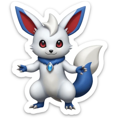 Zangoose-Minccino-Absol-Pachirisu-fusion sticker