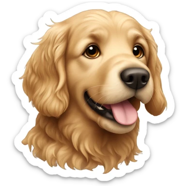 Golden retriever labradoodle  sticker