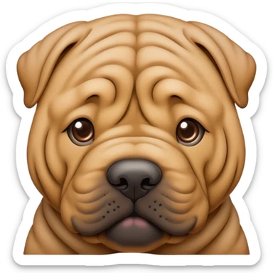 Emoji of a Shar pei sticker