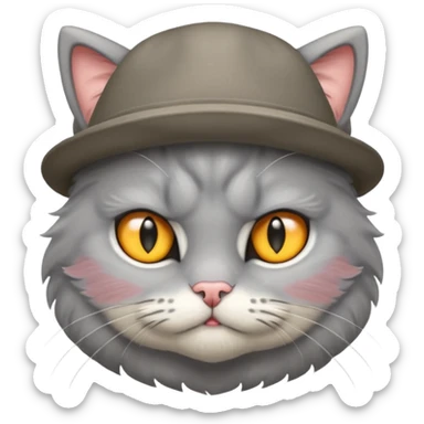 Angry kitty waiting for an hour at the bmv sticker