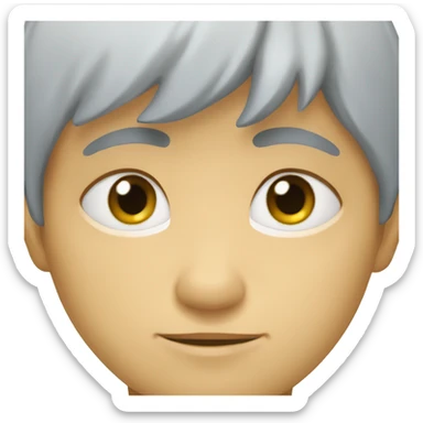 niño ojos azules y rubio con la cara entera sticker