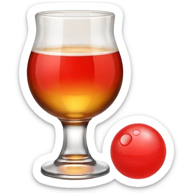 Generami l’emoji di un bicchiere da beer pong con una pallina da beer pong  sticker