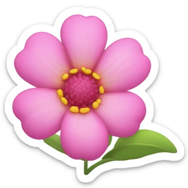 Pink flower sticker