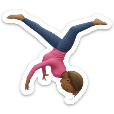 Girl doing a back flip  sticker