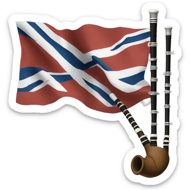 Bagpipes scotland flag sticker