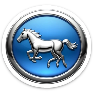 mustang logo sticker