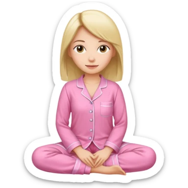 Make a women woth straight hair using pj pink sticker