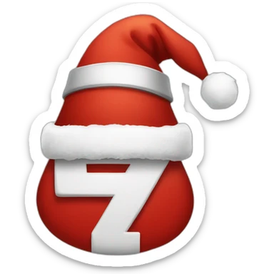 festive-santa-hat-letter-z sticker