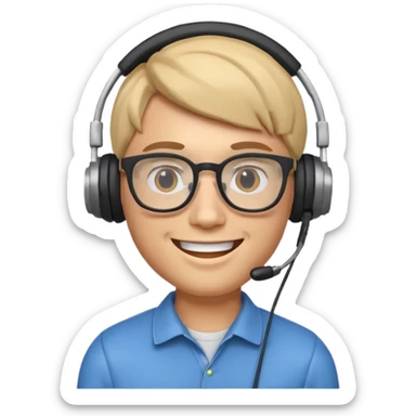 3D imoji of Young man who is graphics design sticker