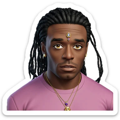 dapper male portrait with jewelry sticker