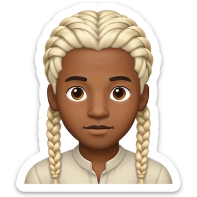 Homme noir avec des tresse en vanille  sticker