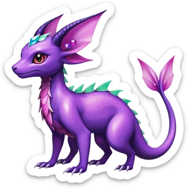 Shiny Salandit-Noivern-Espeon-Hybrid (Full body) sticker