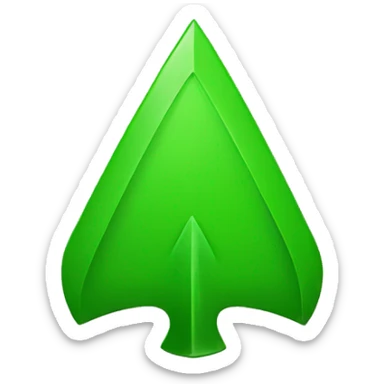 Green arrowhead upside facing sticker