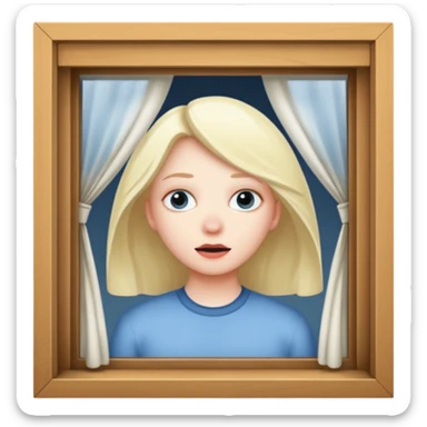 sneak peeping out a window sticker