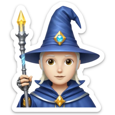 un mago robot programador sticker