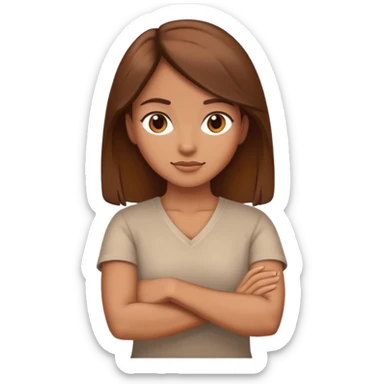 woman with her arms crossed sticker