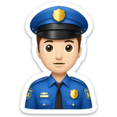 fancy police officer sticker