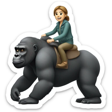My Memoji riding a silverback gorilla  sticker