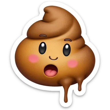 a poop emoji pooping sticker