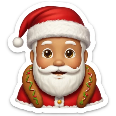santa gingerbread sticker